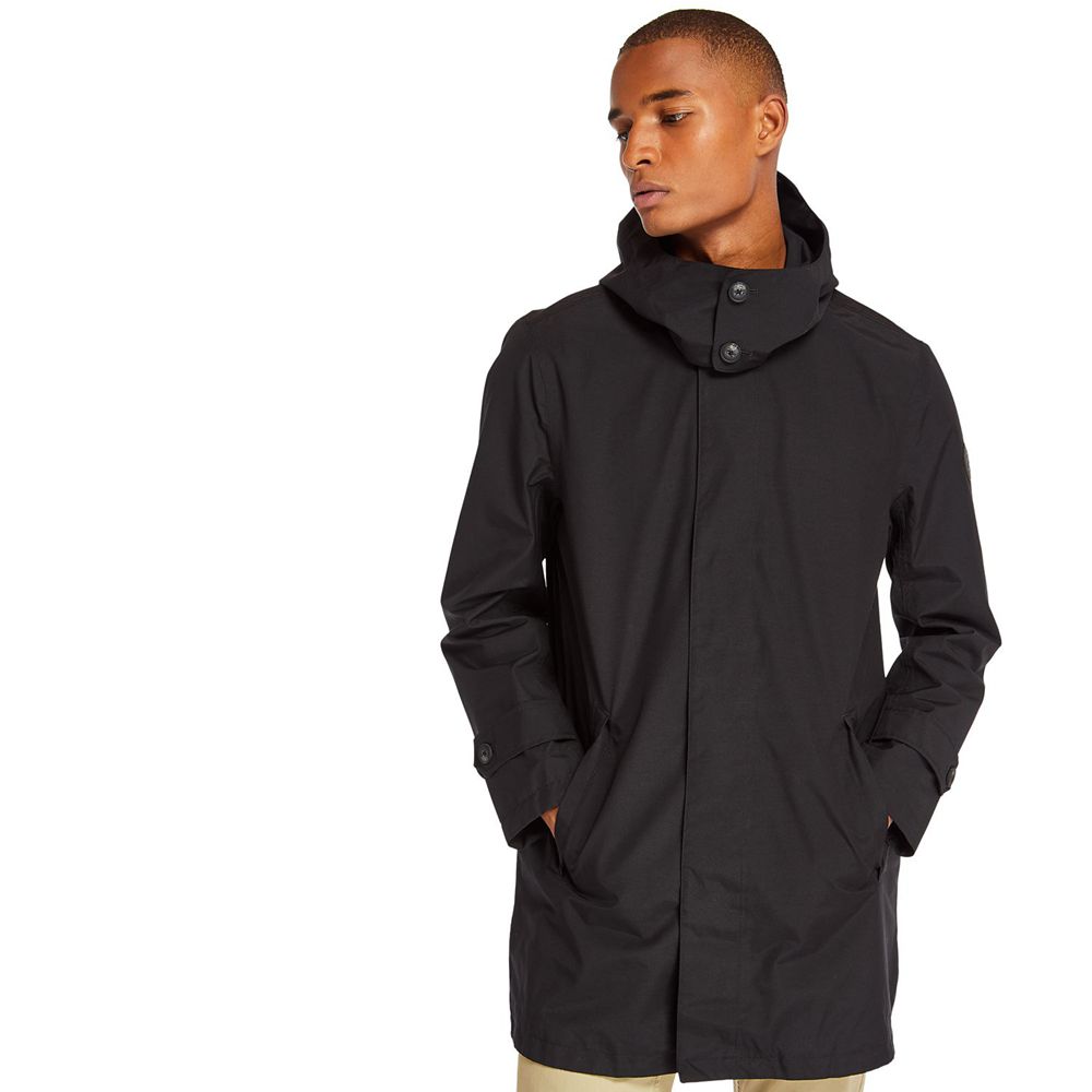 Timberland Mens Jackets Doubletop Mountain Waterproof Raincoat - Black - India VE9620875